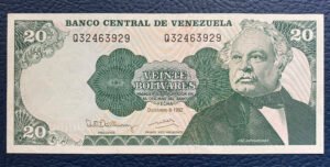20 BOLÍVARES 1992