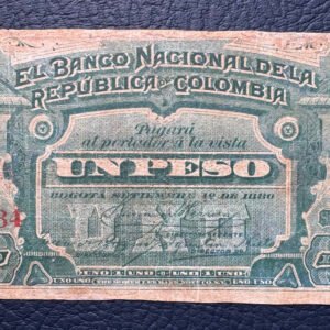 1 PESO DEL BANCO NACIONAL (RESTAURADO) 1886