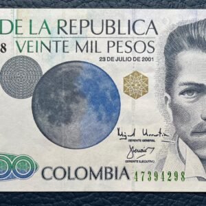 20.000 PESOS (ERROR POR DEFICIENCIA DE TINTA) 2001