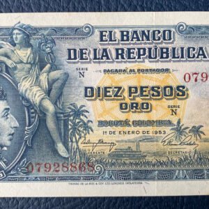 10 PESOS ORO (PRIMERA FECHA) 1953