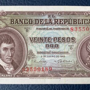 20 PESOS ORO, 1965