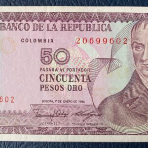 50 PESOS ORO, 1986