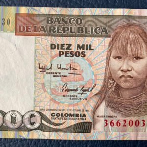 10.000 PESOS ENBERA TERCERA FECHA,1994