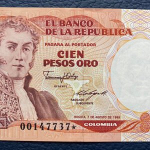 100 PESOS ORO (REPOSICIÓN) 1989