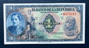 1 PESO ORO SERIE B, SEIS DÍGITOS