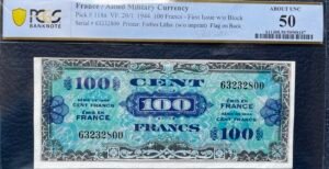 100 FRANCOS DINERO MILITAR SEGUNDA GUERRA MUNDIAL