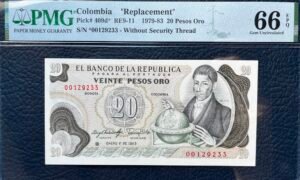 20 PESOS ORO (REPOSICIÓN)