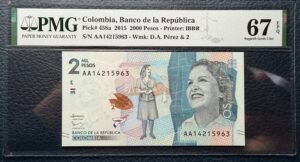 2 000 Pesos Certificado