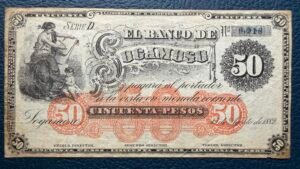 El banco de Sogamoso 50 pesos