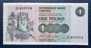 1 Libra Esterlina Banco de Clydesdale - Escocia