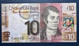 10 Libras Esterlinas Banco de Clydesdale - Escocia