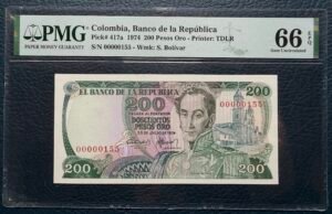 200 pesos Oro Serie Baja 3 Dígitos #155