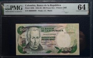 200 pesos Oro Serie Baja 3 Dígitos #999