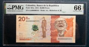 20 000 Pesos Serie Baja primera Fecha