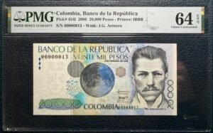 20 000 Pesos Serie Baja 2 Dígitos # 13