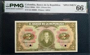 Dos Pesos Oro Especímen