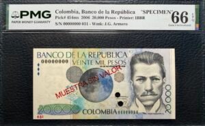 20 000 Pesos Antigua Familia Muestra sin Valor