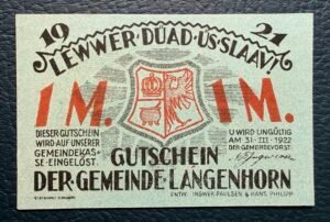 1 Notgeld de Alemania