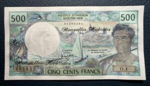 500 Francos de las Nuevas Hébridas
