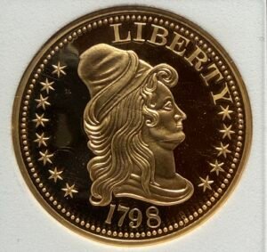 Réplica Media Águila con Reverso de Águila Pequeña 1798. (American Mint - Edición Limitada)