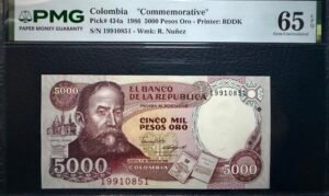 5 000 Pesos Oro Núñez primera Fecha