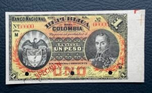 Specimen Toche 1 Peso Banco Nacional